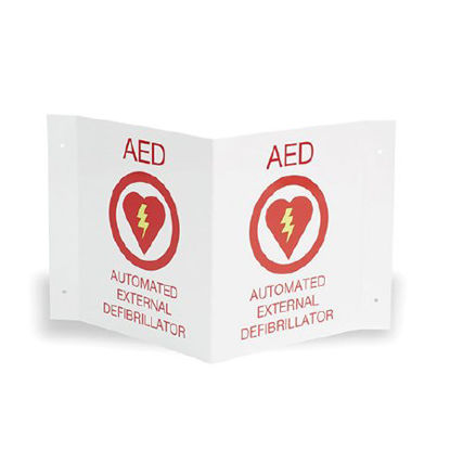 Picture of Door / Wall Sign First Aid Sign AED Plus® Aed Automated External Defibrillator8000-0825