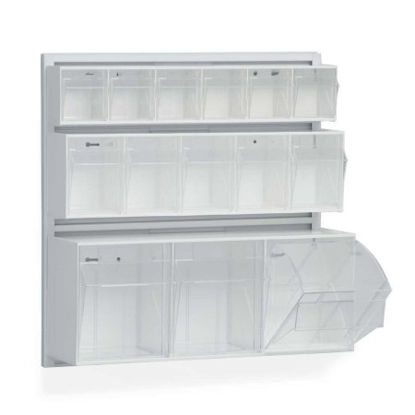 Picture of Storage Bin Unit Clear 5-1/4 X 6-1/2 X 23-1/2 Inch10380