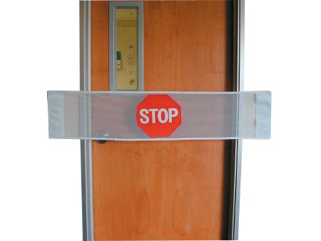 Picture of Door Sign Caution Posey® Stop8210