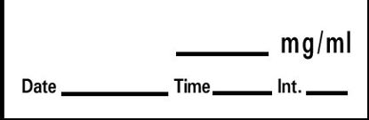 Picture of Pre-Printed / Write On Label Barkley® Communication Fill In White Paper Blank Date Time Int White Syringe Label 1-1/2 X 1/2 InchAN-84