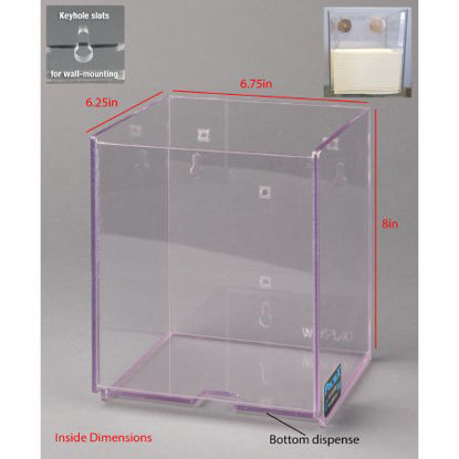 Picture of Wipe Dispenser Clear PETG Manual Wypall L40 1/4 Fold Wipes Wall MountWYPL40BK-W