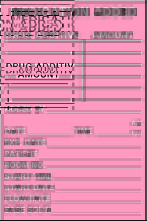 Picture of Pre-Printed Label Barkley® Anesthesia Label Red Paper Medication Added Black Medication Instruction 2 X 3 InchN-215