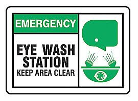 Picture of Magnetic Sign First Aid Sign Accuform® Emergency Eye Wash Station9RD90