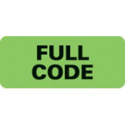 Picture of Pre-Printed Label Safety Data Green Paper Full Code Black 2-1/4 X 15/16 Inch50715
