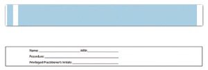 Picture of Identification Wristband with Shield Short Stay® Write On Band Adhesive Closure Without Legend3005-11-PDR