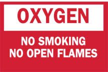 Picture of Door Sign Caution Oxygen No Smoking No Open Flames19102449