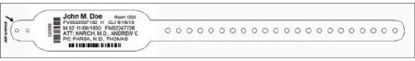 Picture of Thermal Wristband ComfortBand® Patient ID Band Double-Post Snap Name ..Room....Dr Info7800-11-PDH