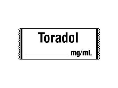 Picture of Drug Label Shamrock Anesthesia Label Toradol_mg/mL White 1/2 X 1 InchSA-3223