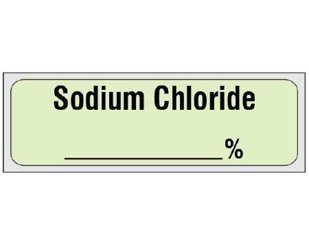 Picture of Drug Label Shamrock Anesthesia Label Sodium Chloride____% Lime 1/2 X 1 InchSA-46-PRE