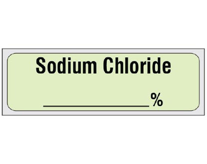 Picture of Drug Label Shamrock Anesthesia Label Sodium Chloride____% Lime 1/2 X 1 InchSA-46-PRE