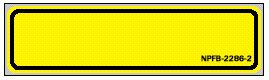 Picture of Blank Label Barkley® Multipurpose Label Black, Yellow 1-3/8 X 5-3/8 InchNPFB-2286-2