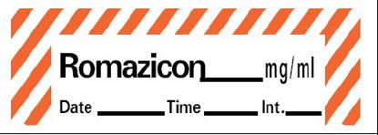 Picture of Drug Label Barkley® Anesthesia Label Romazicon_mg/mL Date_Time_Int_ Red / White 1/2 x 1-1/2 InchANS-19