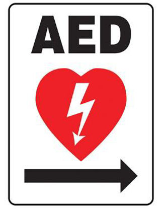 Picture of Wall Sign First Aid Sign Accuform® AED w/SymbolMFSD417VP