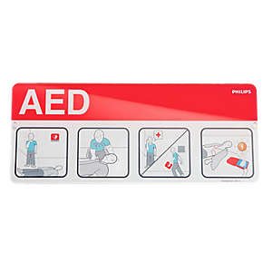 Picture of Door / Wall Sign First Aid Sign HeartStart® AED989803170901