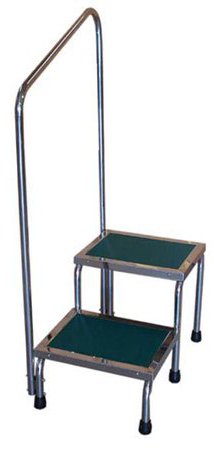 Picture of Step Stool with Handrail MRI 2-Steps Steel 8-1/2 / 8 Inch Step HeightNDSSH