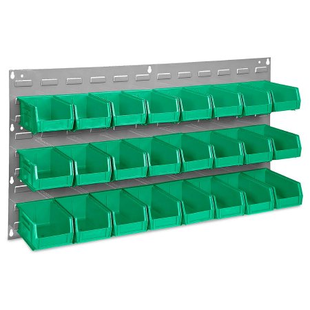 Picture of Storage Bin Organizer Uline® Green Steel / Plastic 19 X 36 InchH-1493G