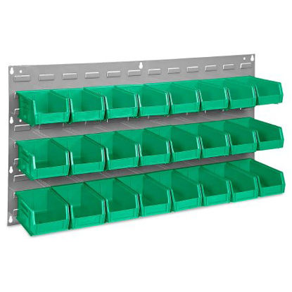 Picture of Storage Bin Organizer Uline® Green Steel / Plastic 19 X 36 InchH-1493G