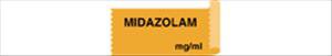 Picture of Drug Label UAL™ Anesthesia Label Midazolam mg/mL Orange 1/2 X 1 InchULTA015