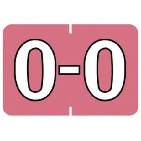 Picture of Pre-Printed Label Barkley® Chart Tab Pink Laminated O O White Alpha Series 22 X 1-1/2 Inch901-34133