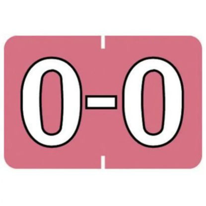 Picture of Pre-Printed Label Barkley® Chart Tab Pink Laminated O O White Alpha Series 22 X 1-1/2 Inch901-34133
