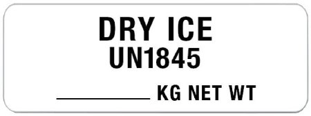 Picture of Pre-Printed Label UAL™ Communication Fill In White Litho Paper Dry Ice Shipping L Quality Control Label 3 X 1-1/8 InchULUN1845