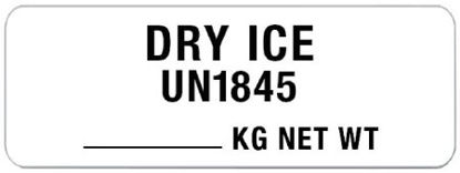 Picture of Pre-Printed Label UAL™ Communication Fill In White Litho Paper Dry Ice Shipping L Quality Control Label 3 X 1-1/8 InchULUN1845