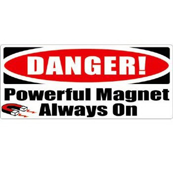 Picture of Wall Sign Caution Danger: Powerful Magnet Always OnMT-1043
