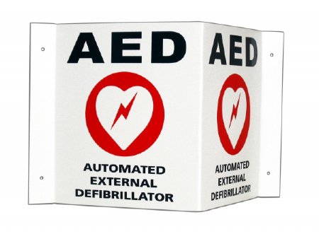 Picture of Door / Wall Sign First Aid Sign Aed Automated External Defibrillator168-6002-001