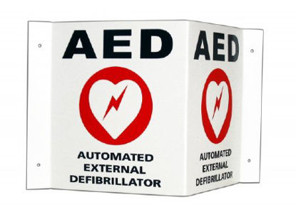 Picture of Door / Wall Sign First Aid Sign Aed Automated External Defibrillator168-6002-001