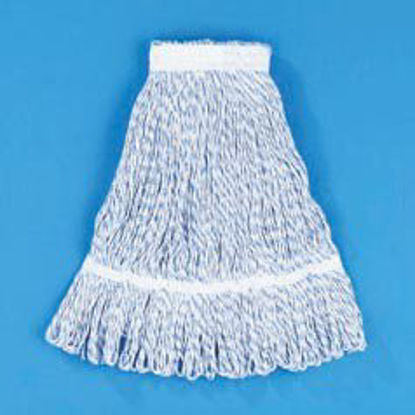 Picture of Wet String Finish Mop Head Boardwalk® Looped-end Medium Blue / White Rayon / Polyester ReusableBWK542CT
