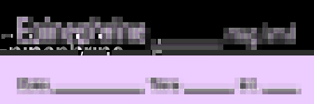 Picture of Drug Label Timemed Anesthesia Label EPHEDrine_mcg/mL date_time_int_ Violet 1/2 X 1-1/2 InchAN-6