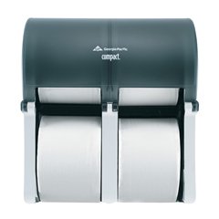 Picture of Toilet Tissue Dispenser Compact® Translucent Smoke Plastic Manual 4 Rolls Wall Mount56744