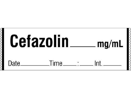 Picture of Drug Label Shamrock Anesthesia Label CEFAZOLIN _____ mg / mL / Date _____ Time _____ Int. _____ White 1/2 X 1 InchSA-3221-DTI