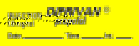 Picture of Drug Label Timemed Anesthesia Label Tape Injection 10 mg/mL Diprivan Propofol Yellow 1/2 X 1-1/2 InchAN-155