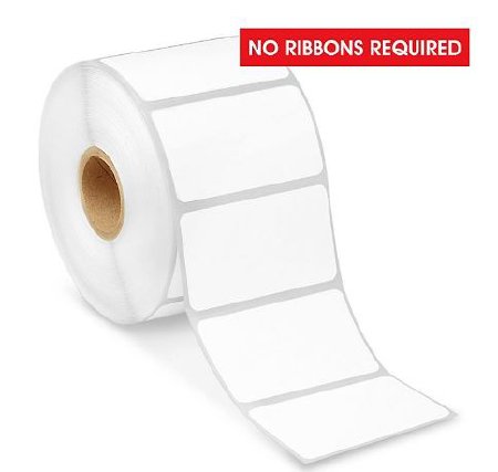 Picture of Blank Label Uline Printer Label White Thermal 1-1/4 X 2-1/4 InchS-6801