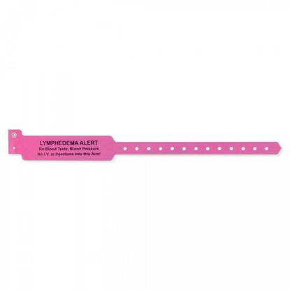Picture of Identification Wristband Superband® Alert Band Permanent Snap Lymphedema Alert--No Blood Test, Blood Pressure No LV or Injections Into This Arm5054-37-PDJ