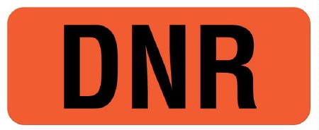 Picture of Pre-Printed Label UAL™ Instructional Label Fluorescent Red Paper DNR Safety and Instructional 7/8 X 2-1/4 InchULHX205