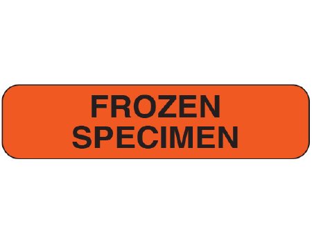 Picture of Pre-Printed Label Shamrock Laboratory Use Red Vac FROZEN / SPECIMEN Black Temperature Control 5/16 X 1-1/4 InchUPCR-1064