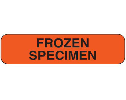 Picture of Pre-Printed Label Shamrock Laboratory Use Red Vac FROZEN / SPECIMEN Black Temperature Control 5/16 X 1-1/4 InchUPCR-1064