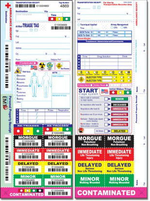 Picture of Triage Tag All Risk® For Emergency Sites Multi Colors Standard Synthetic Paper 50 per PackDMS 05006