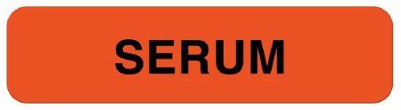 Picture of Drug Label UAL™ Anesthesia Label Serum Red 5/16 X 1-1/4 InchULTI103