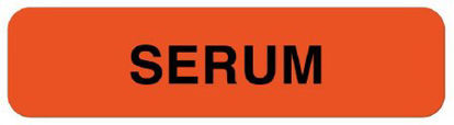 Picture of Drug Label UAL™ Anesthesia Label Serum Red 5/16 X 1-1/4 InchULTI103