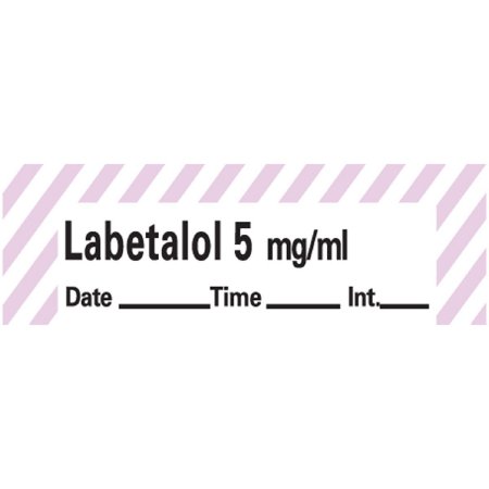 Picture of Drug Label Anesthesia Label Tape Labetalol 5mg/mL Violet / White 1/2 X 1-1/2 InchANS-117D5