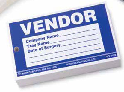 Picture of Instructional Tags Key Surgical® Write on w / Marker Blue 3 X 5 Inch 3 X 5 Inch Durable 100 per CaseWT-0102