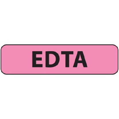 Picture of Pre-Printed Label MedVision® Advisory Label Pink Paper EDTA Black Alert Label 5/16 X 1-1/4 InchMV01FP6628