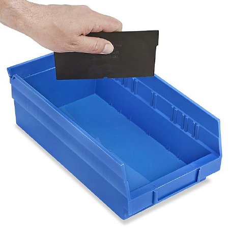 Picture of DIVIDER, BIN SHELF PLAS BLK 7"X4" (50/PK)S-13397D