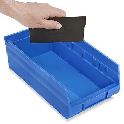 Picture of DIVIDER, BIN SHELF PLAS BLK 7"X4" (50/PK)S-13397D