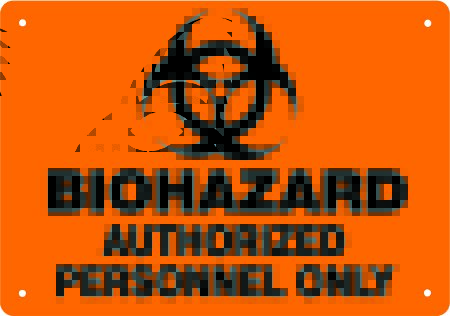 Picture of Door Sign Caution Biohazard815-07050823