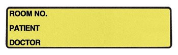 Picture of Pre-Printed Label Wide-Trak™  Chart Tab Yellow Paper Room No_Paitent_Doctor_ Black Patient Information 1-3/8 X 5-3/8 Inch1655-03