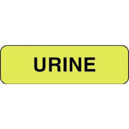 Picture of Pre-Printed Label Laboratory Use Yellow Paper Urine Black Lab / Specimen 3/8 X 1-1/4 Inch59707018